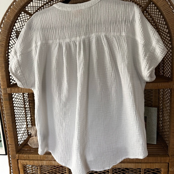 Ruby Rd. Textured White Button-Down Shirt - Picture 5 of 5